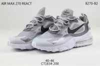 nike hommes air max 270 react trainers ct1634 200 gray